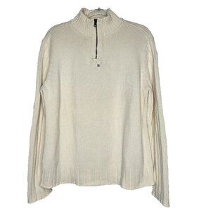 Polo Jeans Co 1/4 Zip Rib Knit Sweater Mock Chunky Ralph Lauren Size XL Vintage
